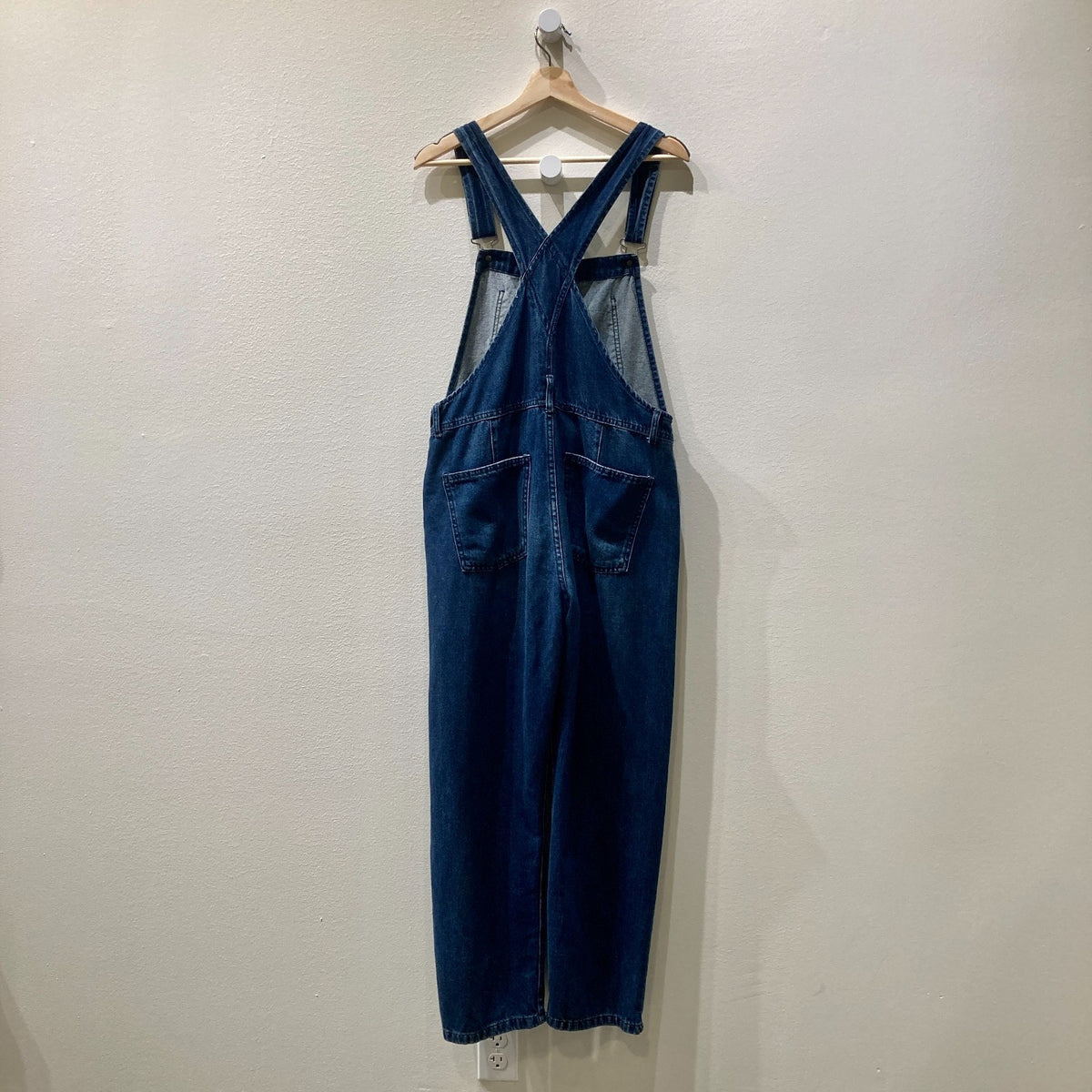 We the Free People Dark Wash Denim Slouchy Bib Overalls - Size S - 1117DB