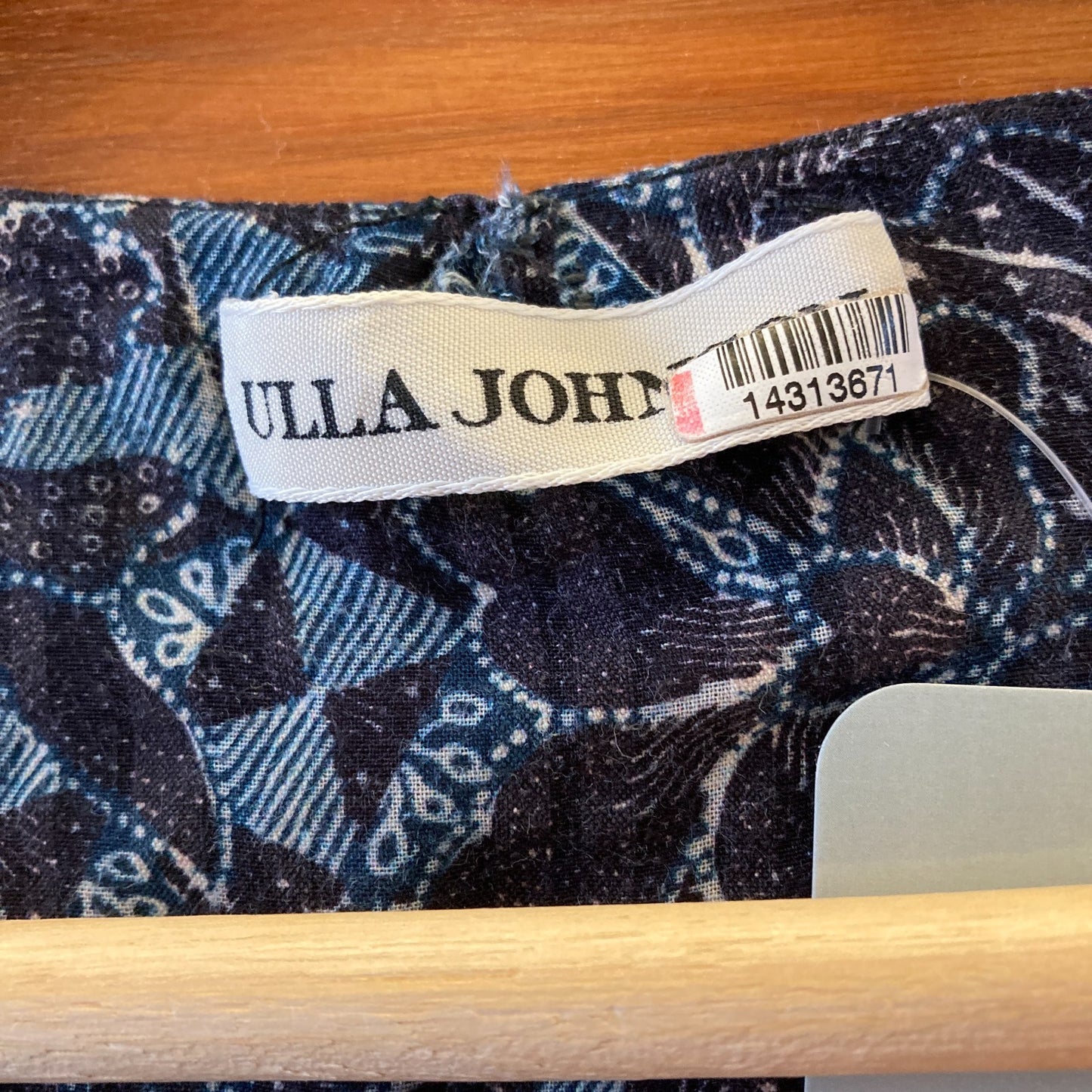 10 - Ulla Johnson Navy Printed Cotton Long Sleeve Citra Jumpsuit 1103ES