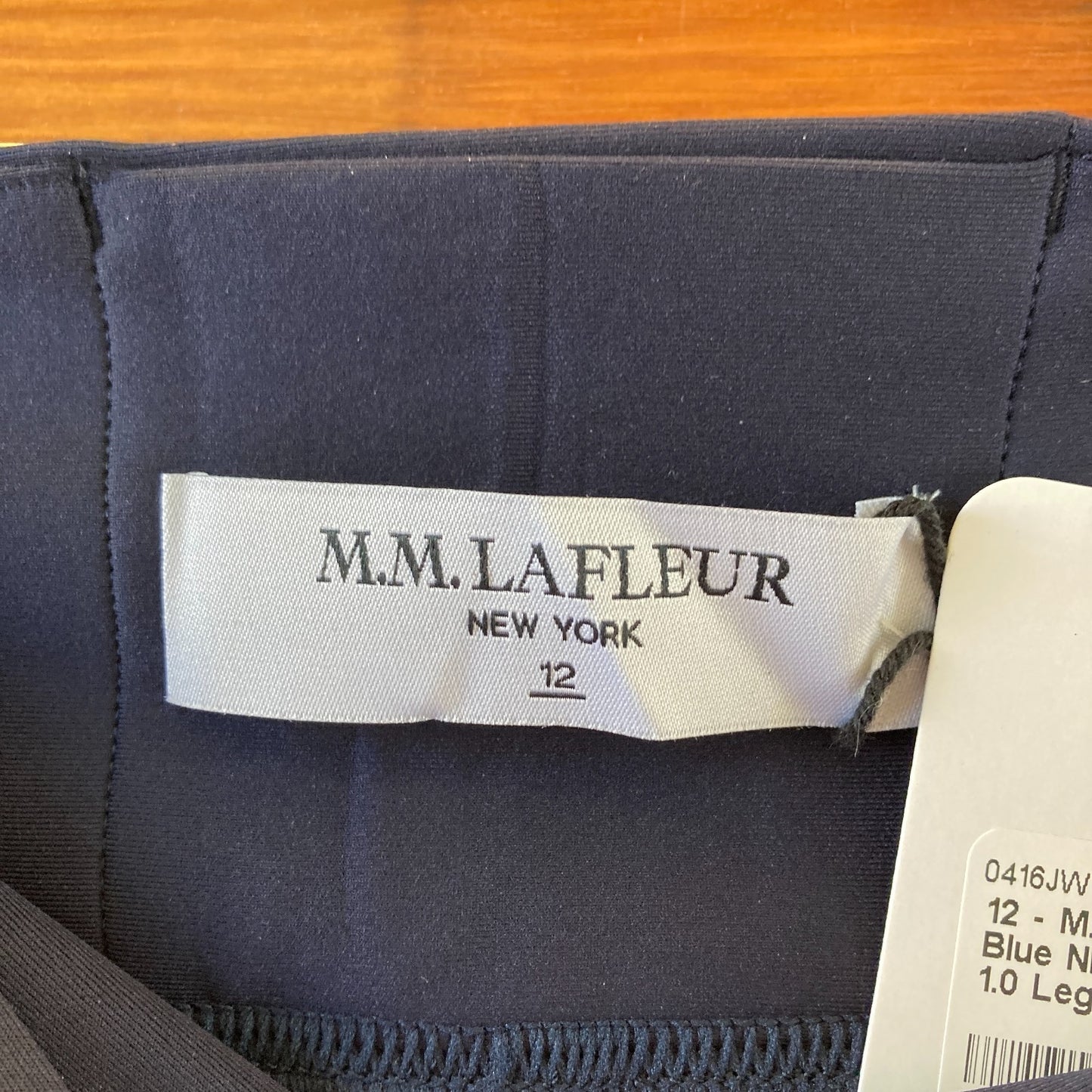12 - M.M. Lafleur Space Blue NEW Harrington 1.0 Legging Light Scuba Pants 0416JW