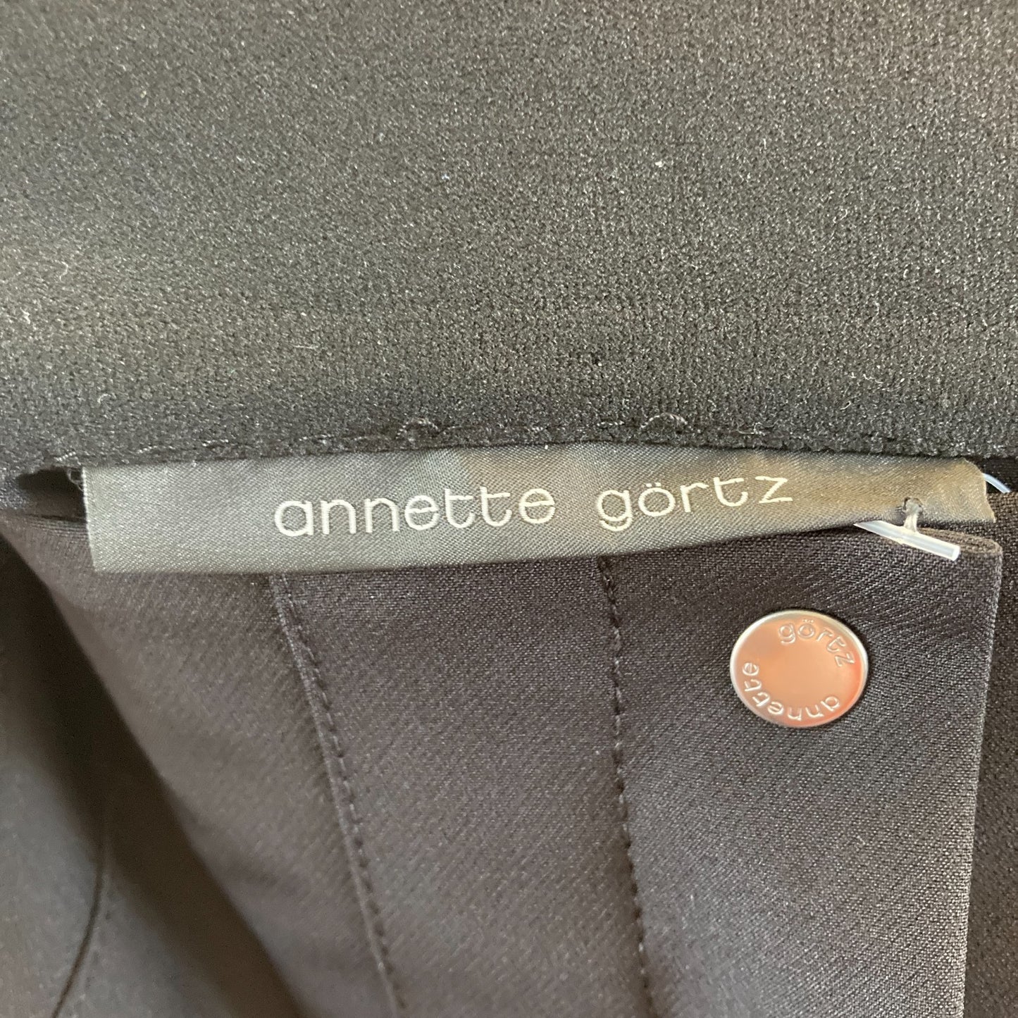 Annette Gortz $690 Black Vasco Wide Leg Trouser Pants - Sz 40 / M - NEW - 4427SC