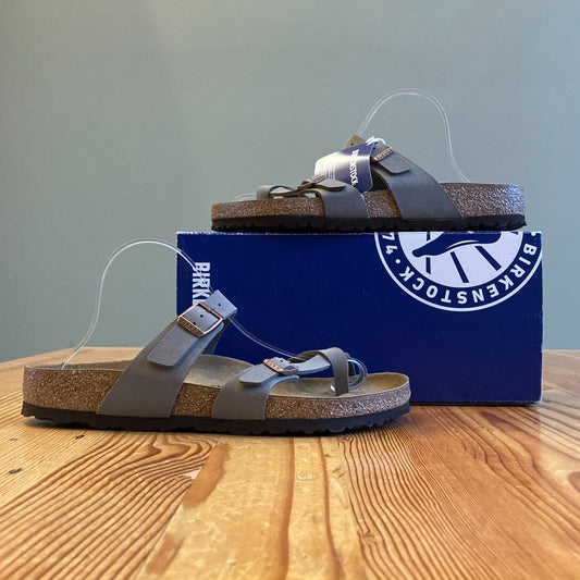 42 / 11 - Birkenstock Stone Gray Leather Mayari Sandals New w/ Box 0803NF