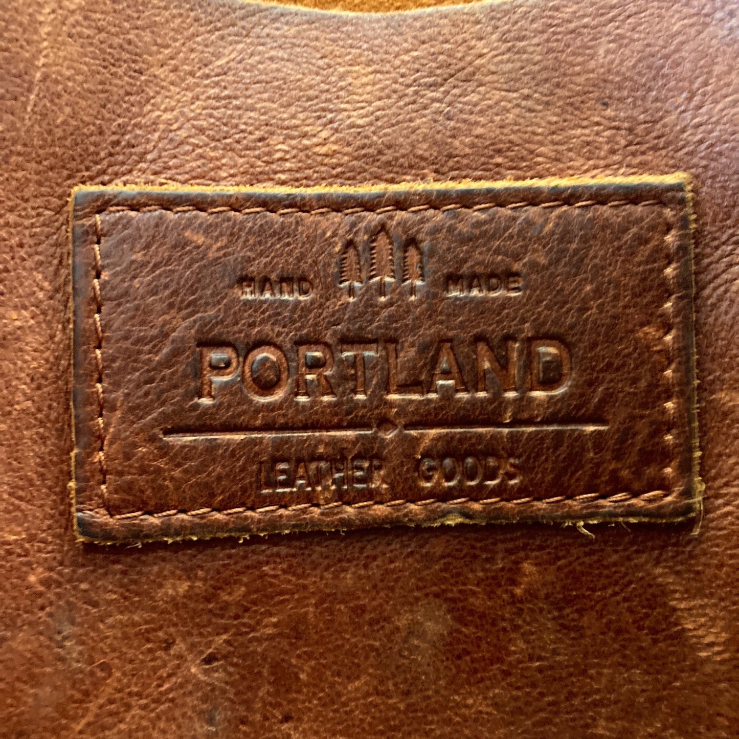 Portland Leather Goods Weathered Brown Top Zip Large Tote Bag Purse - 1103ES