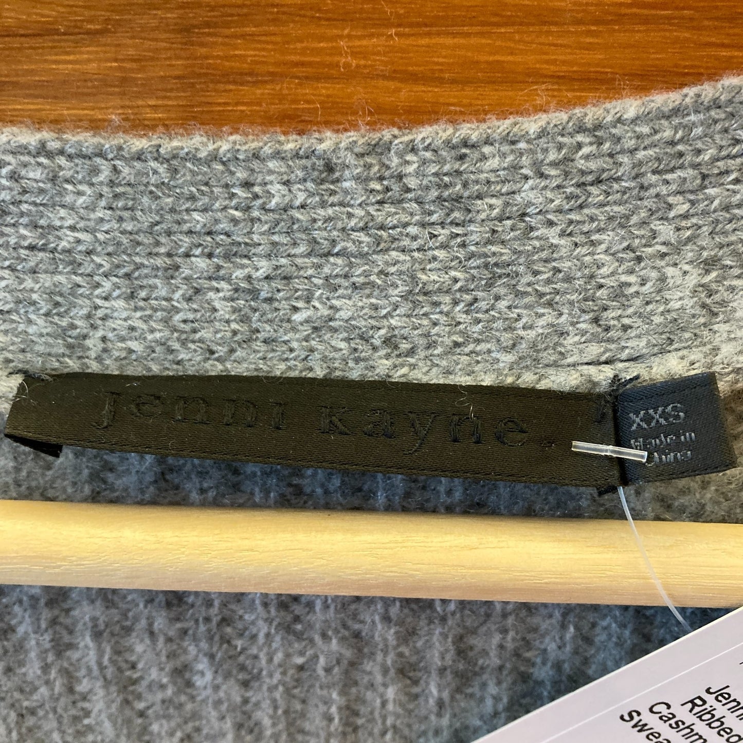 Jenni Kayne Gray Ribbed Knit 100% Cashmere Cardigan Sweater - Size XXS - 0916VB