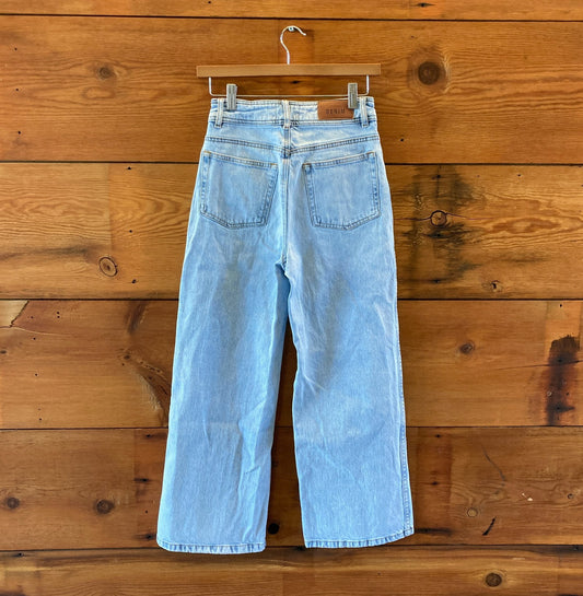 Sezane Light Wash High Waisted Wide Leg Jeans - Size 36 / 25 US - 0204EB