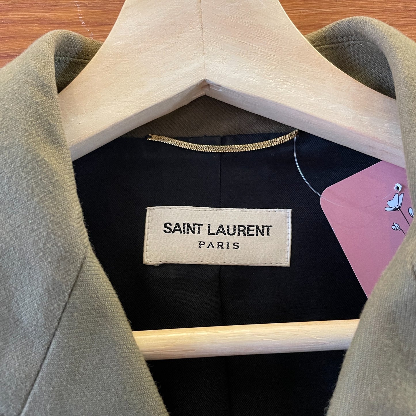 38 / M - Saint Laurent Khaki Short Sleeve Utility Button Up Jacket 1204KS