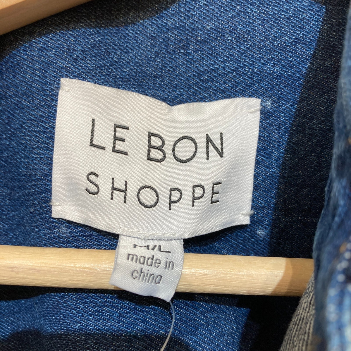 Le Bon Shoppe $135 Dark Denim Oversized Theo Shirt Jacket - Size M / L - 0624KB