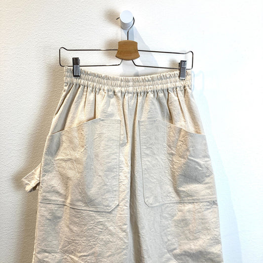 Kate Towers Portland Designer Natural Pull On Utility Pants - Size S/M - 0703SC