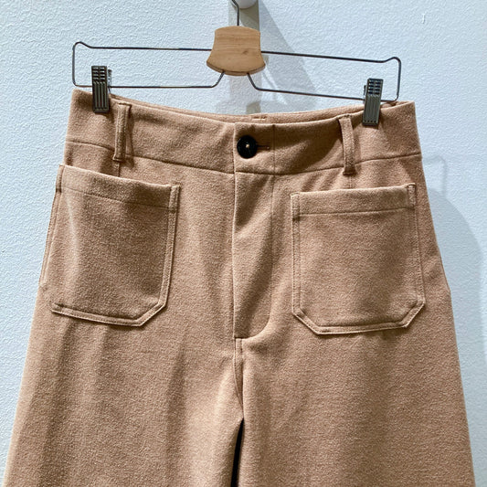 Maeve Anthropologie Tan Brushed Flannel Wide Leg Pants - Size 30 - 0531AF