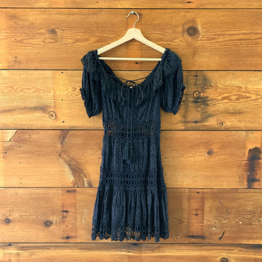 Free People NEW $148 Black Cruel Intentions Mini Dress - 0203DE