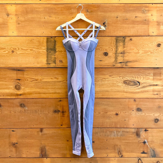 XS - Adidas x Ivy Park NEW Purple Catsuit Purple Glow Rodeo Jumpsuit 1027SW