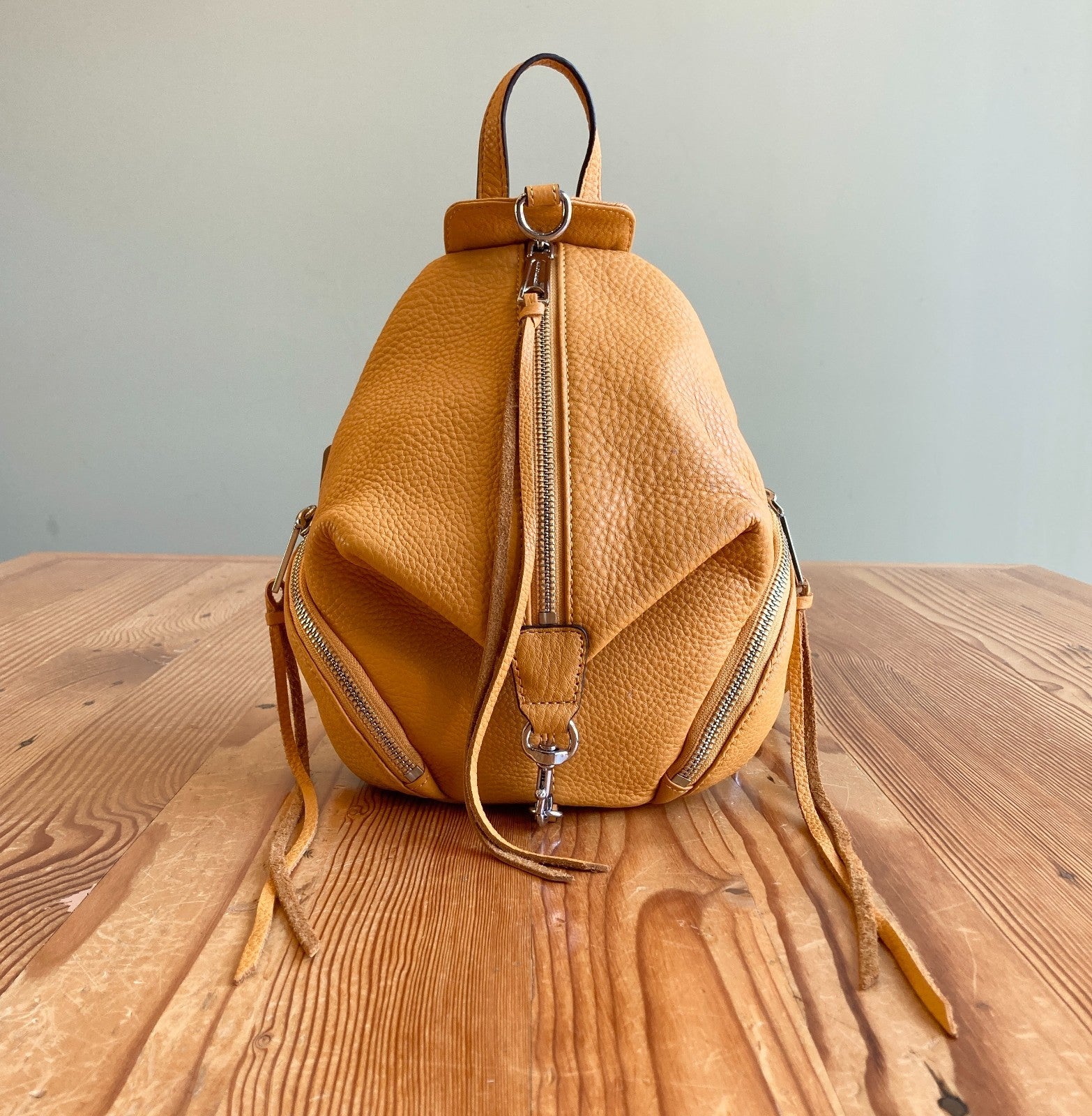 Rebecca Minkoff Yellow Pebbled Leather Convertible Julian Mini Backpac – Modo Boutique
