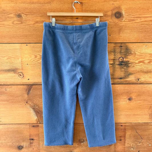 Frank & Eileen Blue Drawstring Cropped Catherine Sweatpants - Size M - 4427SC