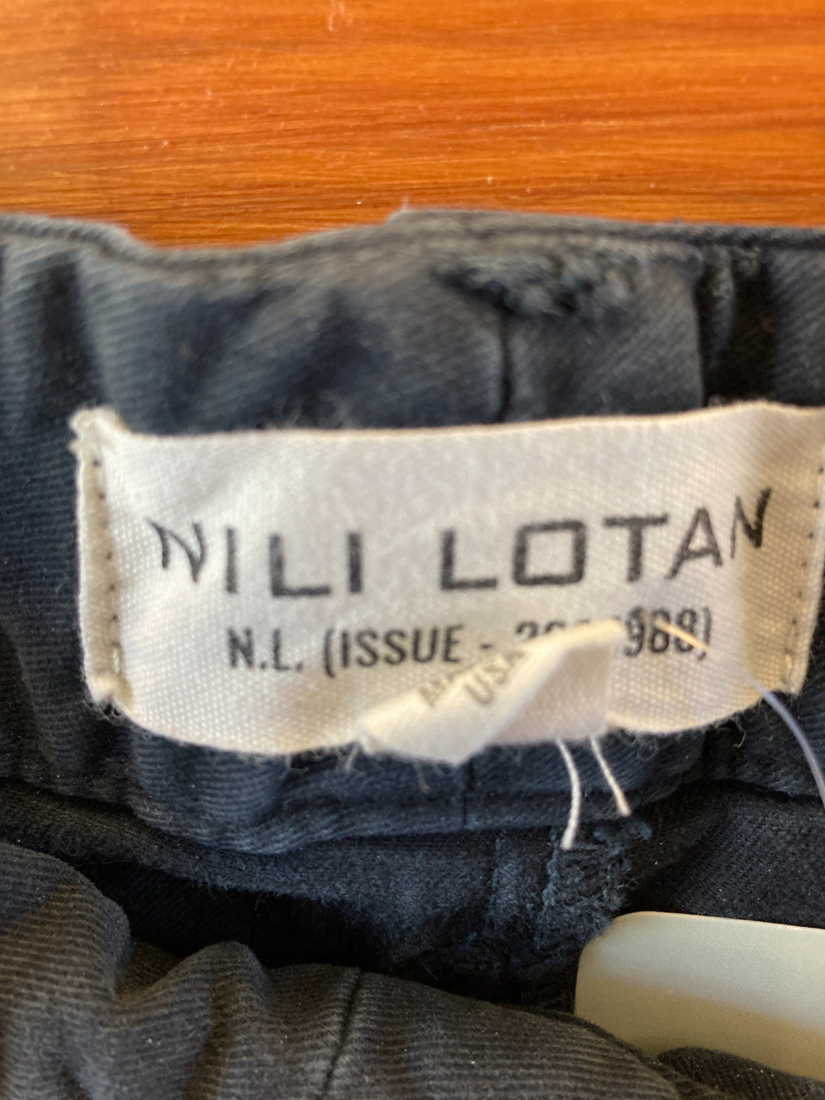 Nili Lotan Navy Blue Cotton Button Fly Chinos Tomboy Pants - Size 6 - 4427SC