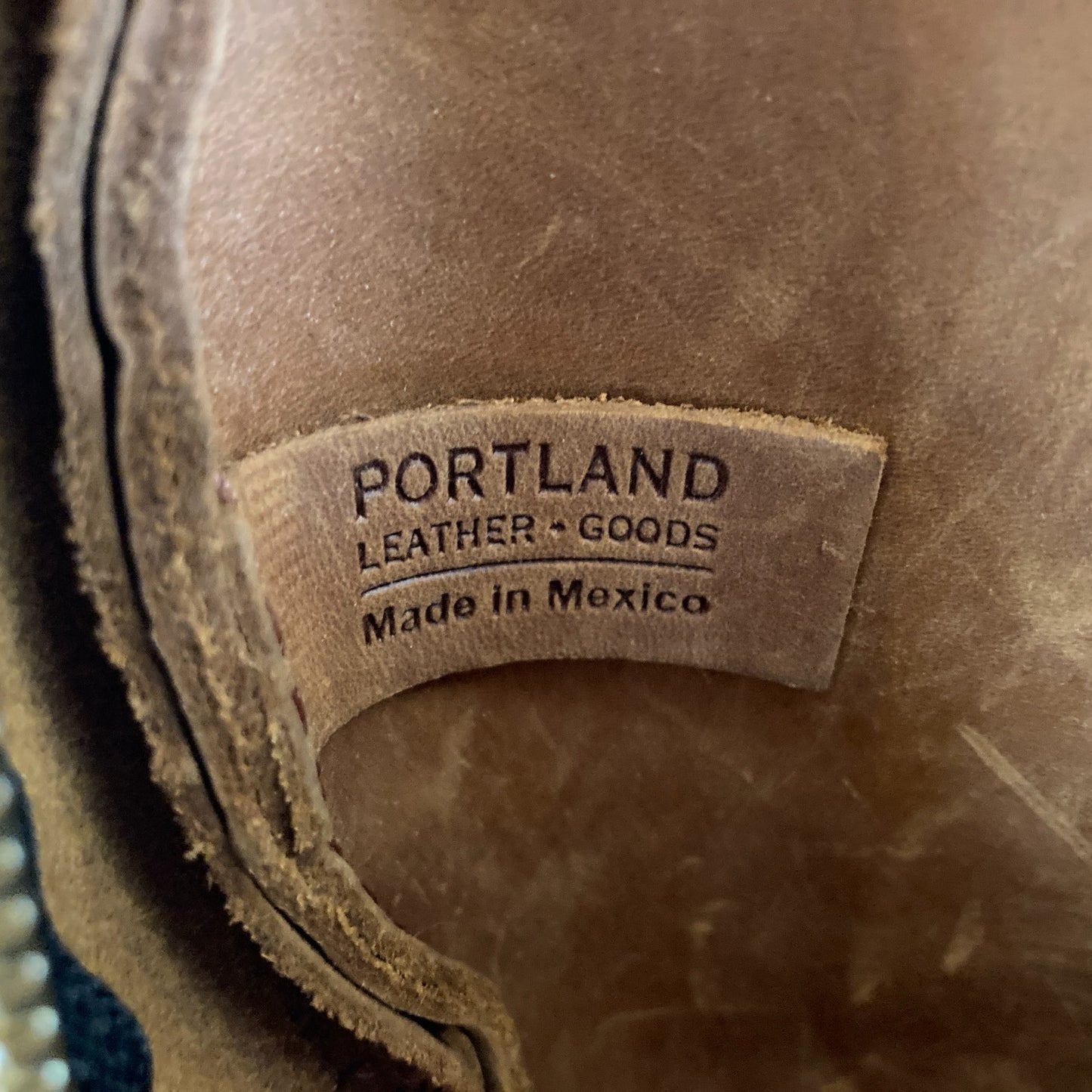 Portland Leather Good Brown Leather Circle Bag - 0605DK