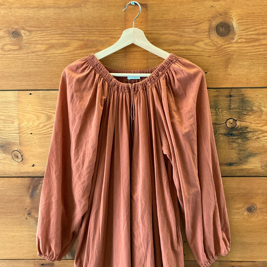 Mikoh Rust Red Long Sleeve Lagenlook Aniwa Maxi Dress - Size 2 / M - 0422SJ
