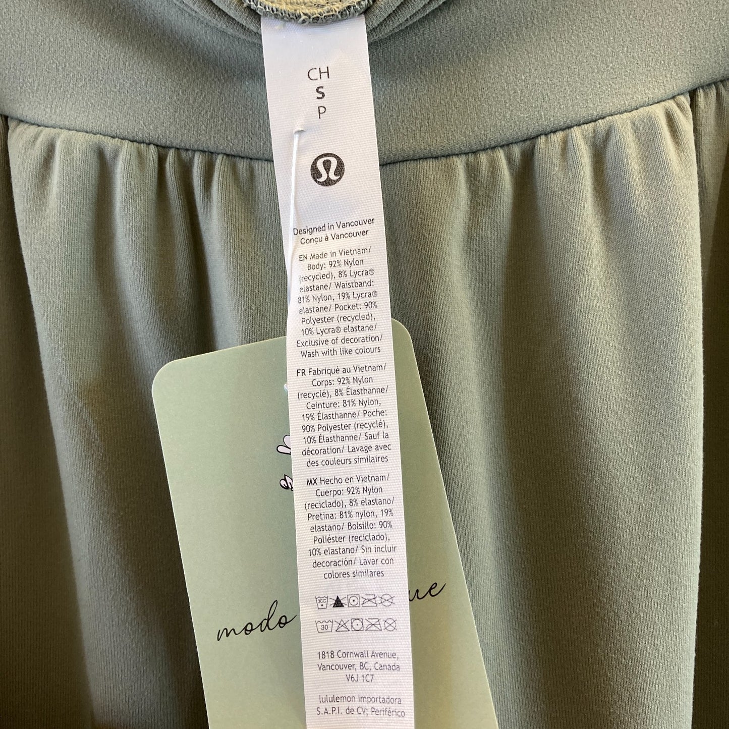 Lululemon Willow Leaf Green Rulu Drapey High Rise Yoga Pants - Size S - 0209SB