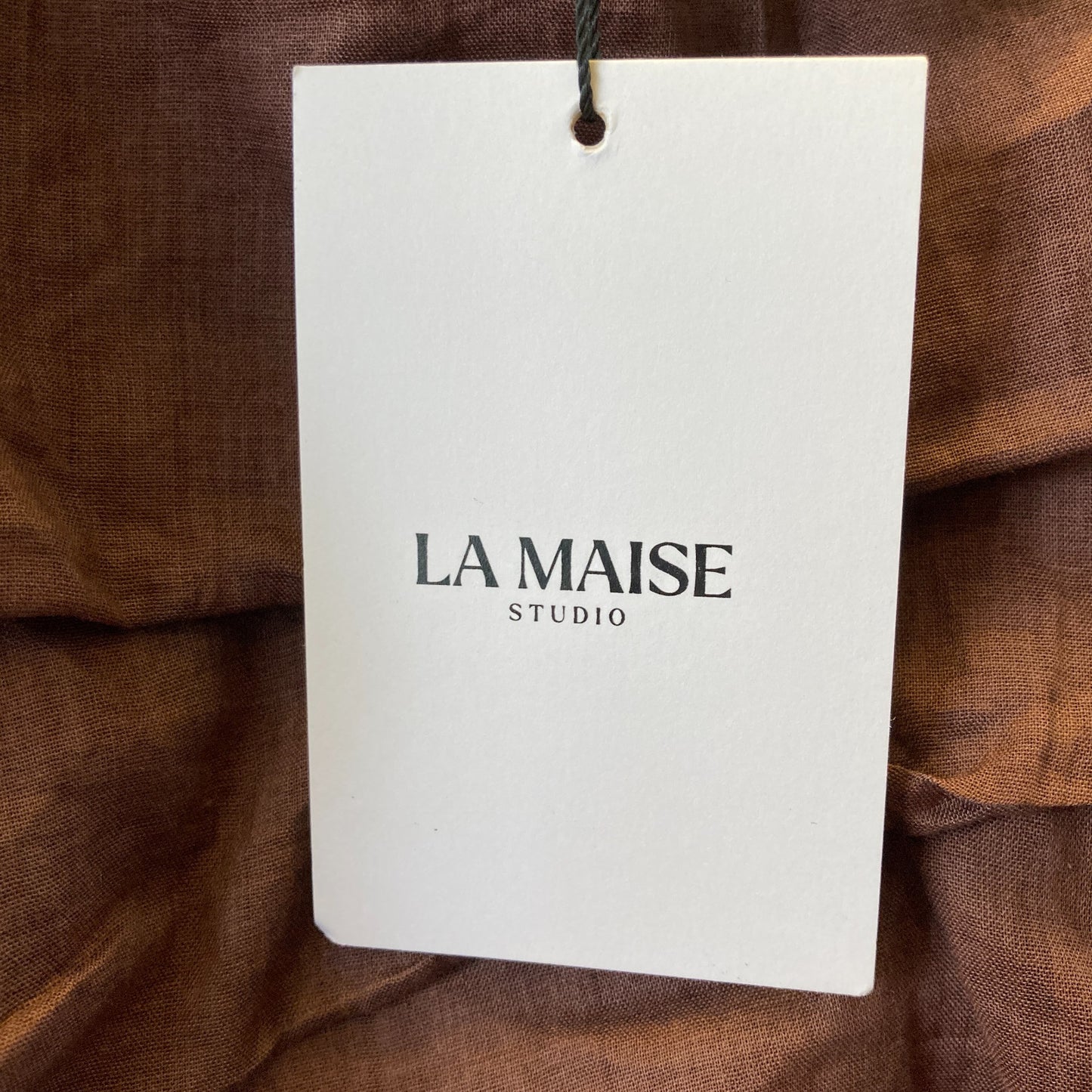 La Maise x Anthropologie NEW Brown Gathered Drop Waist Dress - Size XL - 0610MB