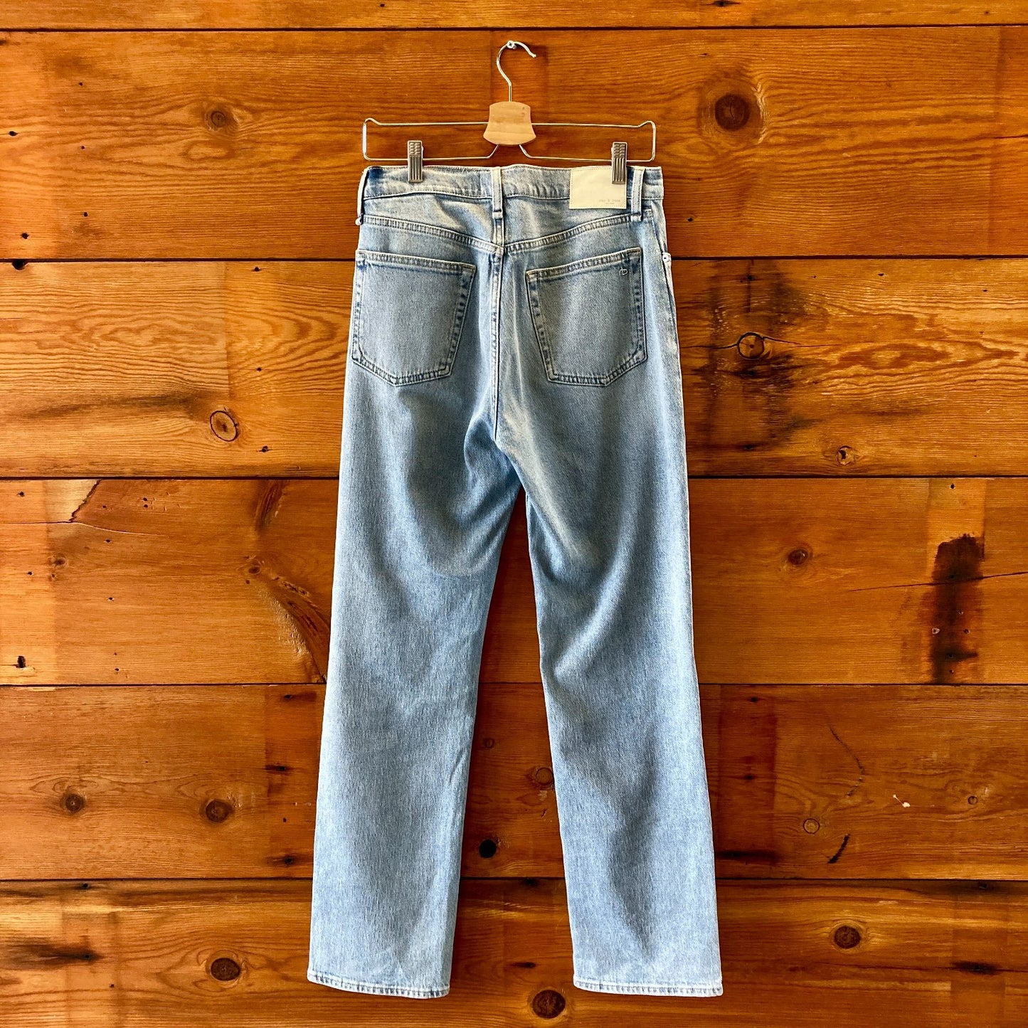 Rag & Bone Light Wash Denim High Rise Straight Leg Jeans - Size 28 - 1122KP