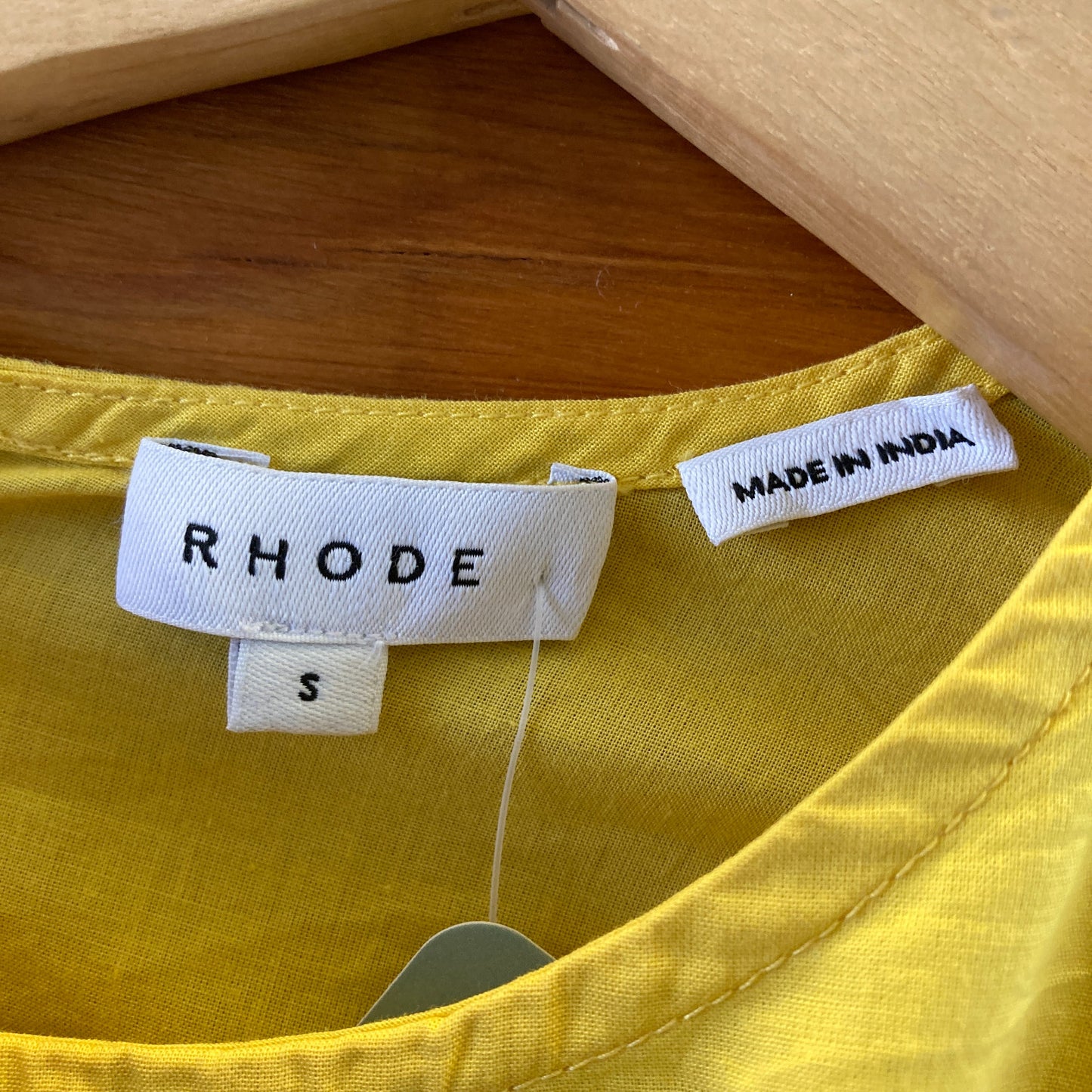 Rhode Bright Yellow Pia Puff Sleeve Ruched Dress - Size S - 0415AB