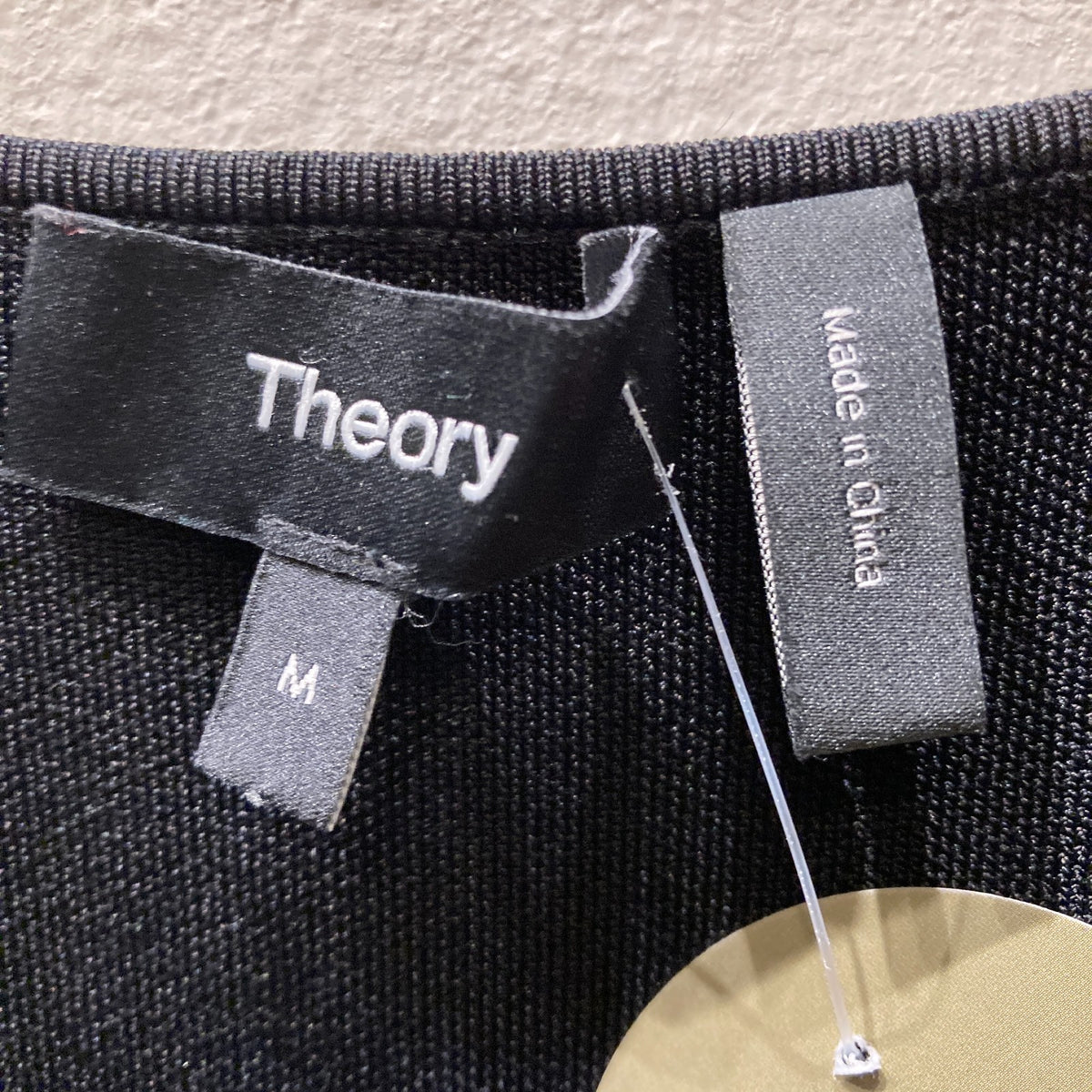 Theory Black Scoop Neck Sleeveless Gathered Stretch Knit Dress - Size M - 0920PW
