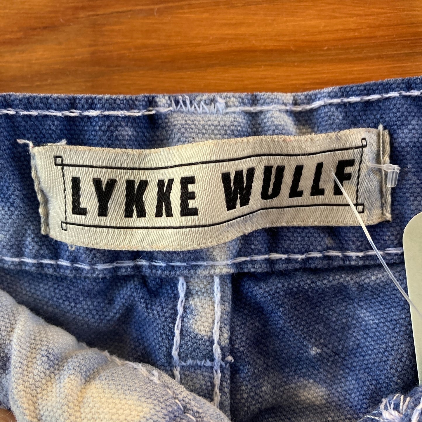 Lykke Wullf Blue Tie Dye Workwear Carpenter Straight Leg Pants - Size 4 - 1002MG
