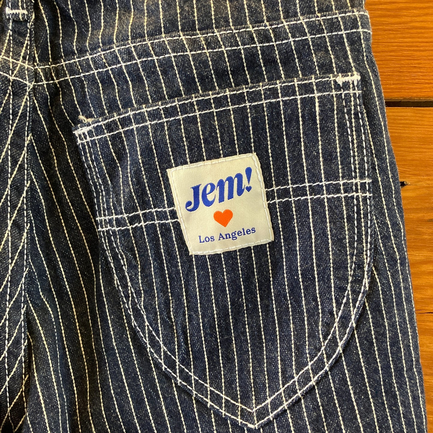 Jem! Los Angeles Dark Wash Denim Railroad Stripe CG Jean Pants - Size 2 - 0312IG