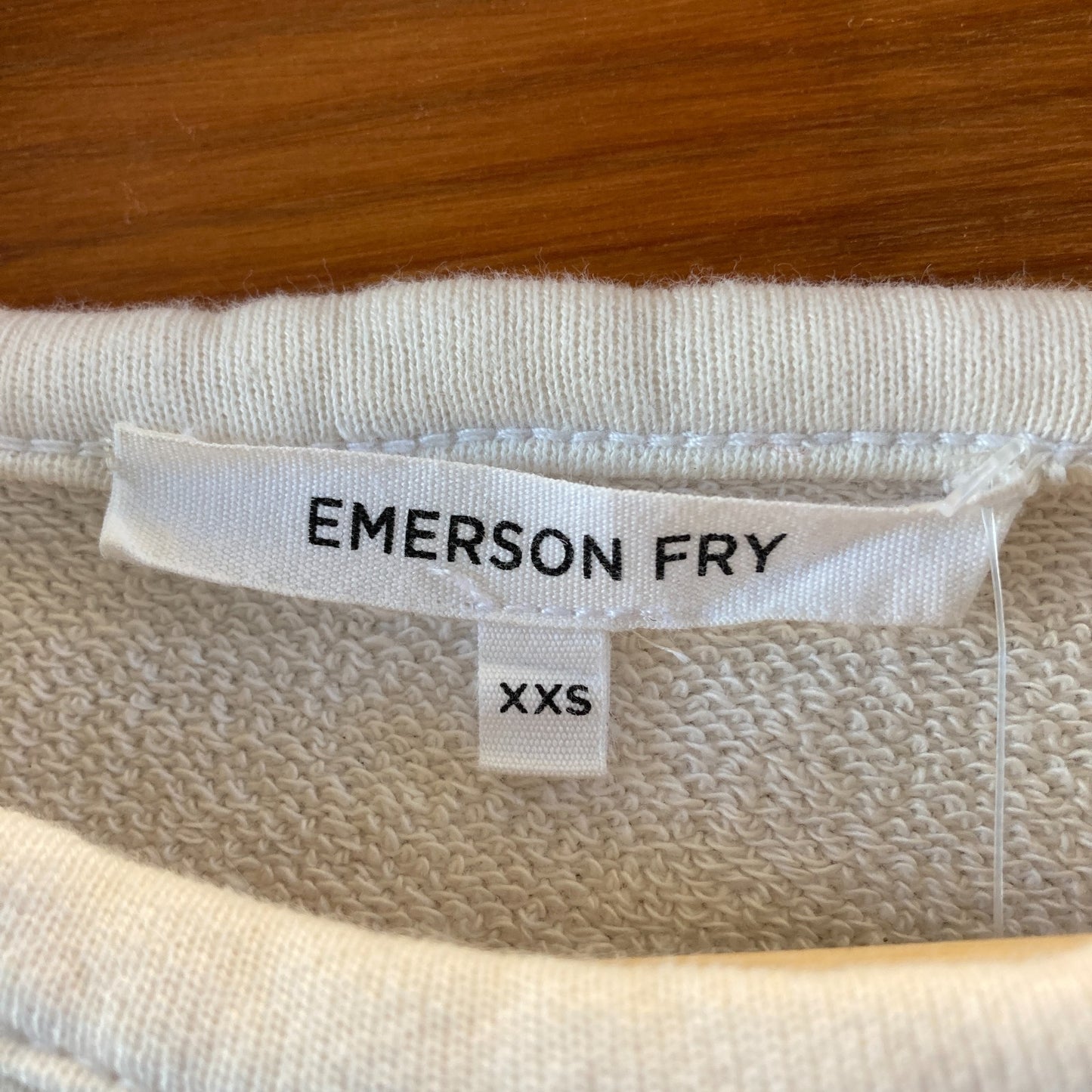 Emerson Fry White Short Sleeve Sweatshirt Organic Dress - Size XXS - 0203DE