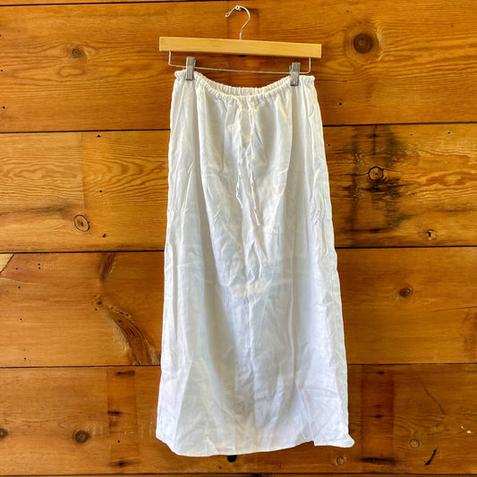 Reformation White Linen Amir Crop Tank Top & Midi Skirt Set - Size S - 0809CO
