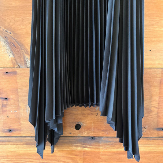 Joseph $515 Black Accordion Plissé Midi Ade Skirt - Size 38 / M - NEW - 4427SC