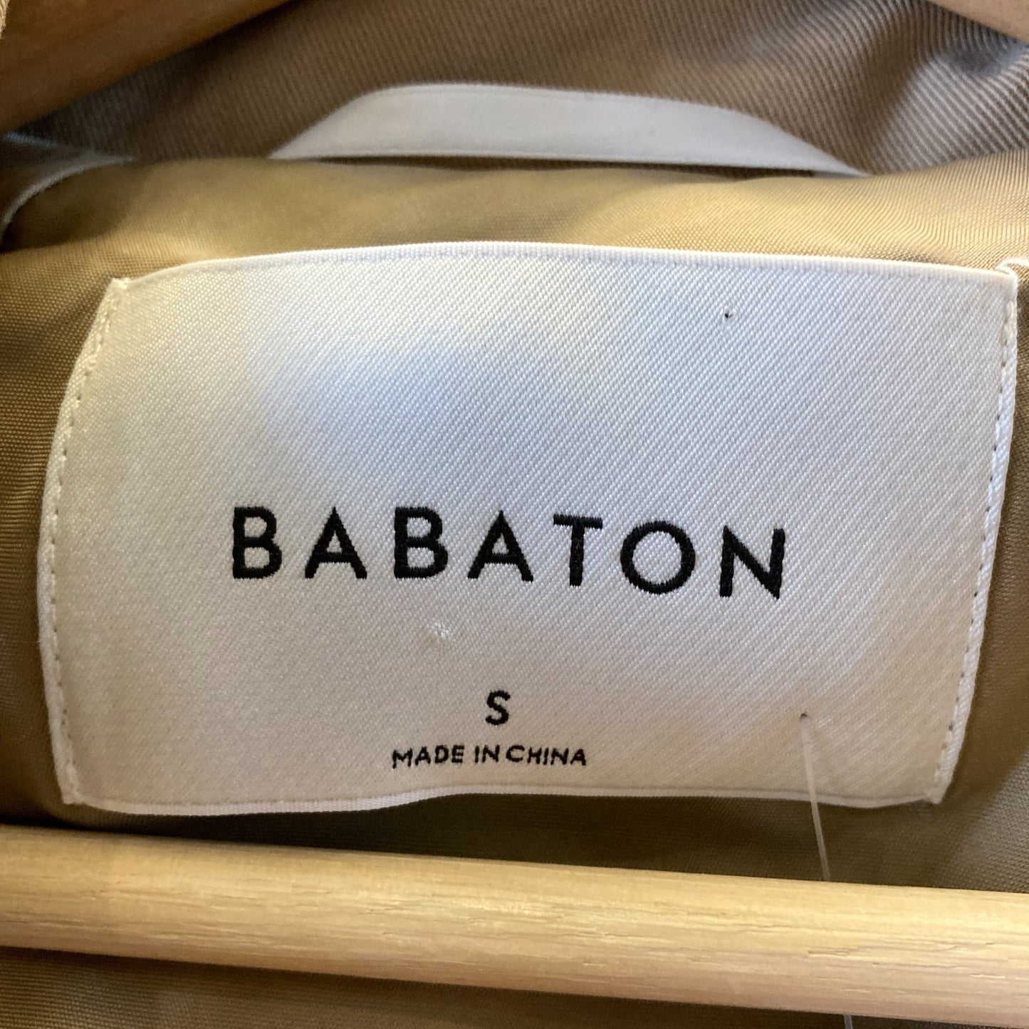 S - Babaton $248 Khaki Open Front Lawson Trench Coat Aritzia Jacket 0123MP