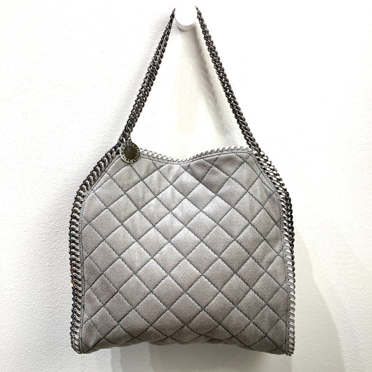 Stella McCartney $440 Gray Quilted Chain Strap Falabella Bag Purse - 1017SC