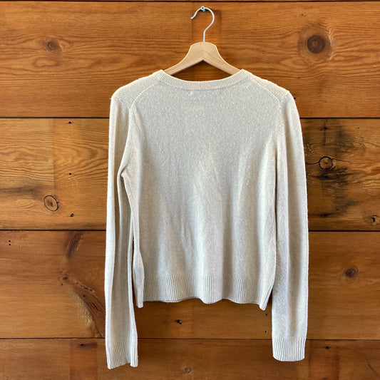 Jenni Kayne Tan Pullover Wool Cashmere Blend Crew Neck Sweater - Size S - 0606RO