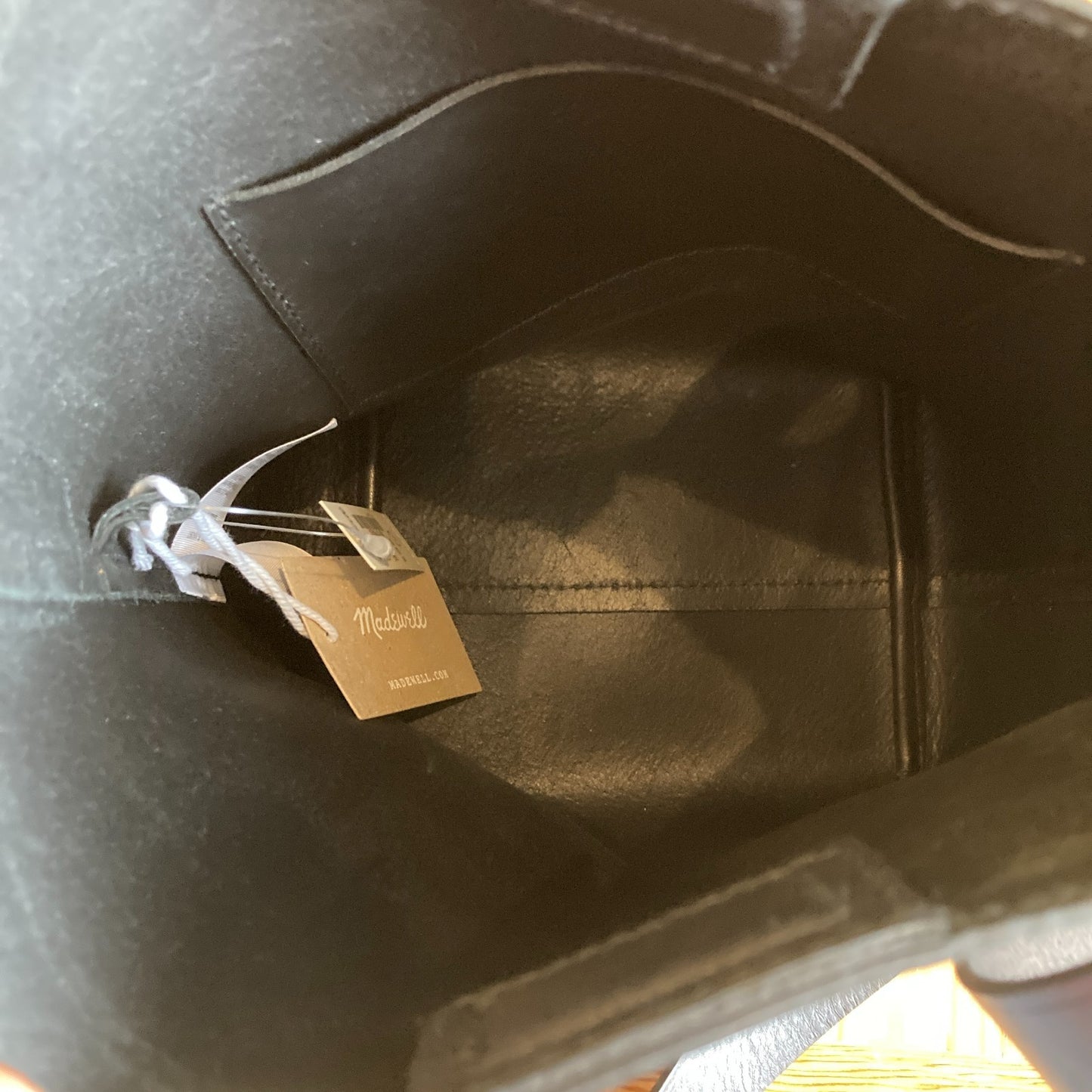 Madewell $138 Black Leather Essential Mini Bucket Crossbody Purse NEW 1019CT