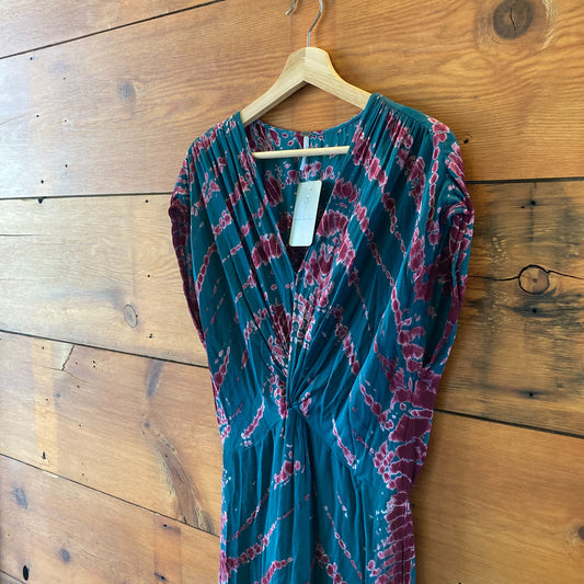 YFB Young Fabulous & Broke Tie Dye V-Neck Maxi Dress - Size L - 1207JS