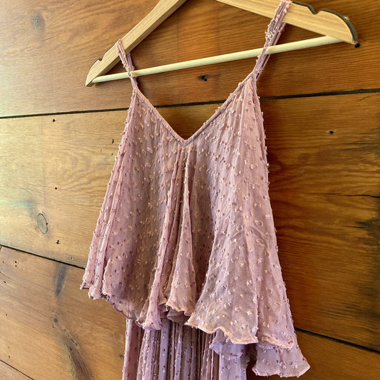 Mes Demoiselles Mauve Sleeveless Layered Maxi Dress - Size 34 / XS - 0715IM