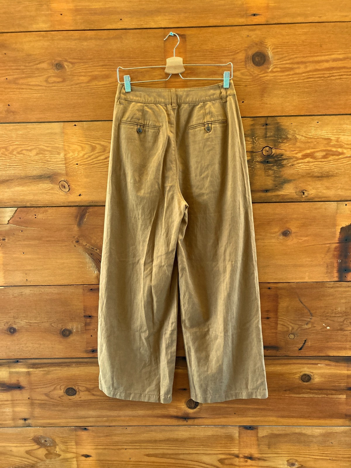 Madewell NEW Brown Harlow Drapey Twill Wide-Leg Pants - Size 4 - 0623KR