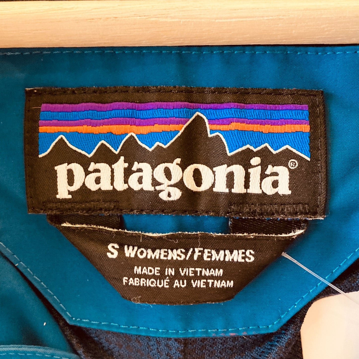 S - Patagonia Teal Blue Hooded Windsweep Hoody Seam Sealed Jacket 0926RE