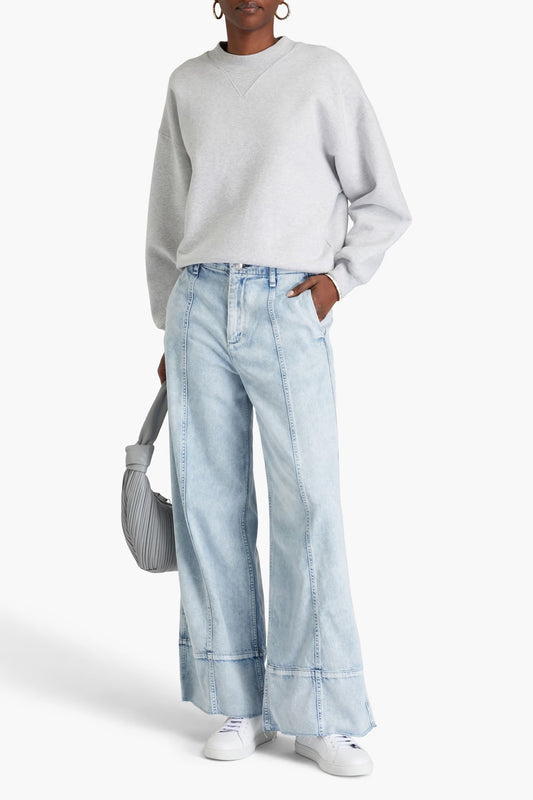 25 - Rag & Bone $320 Light Wash Featherweight Wide Leg Arianna Jeans 1002MG