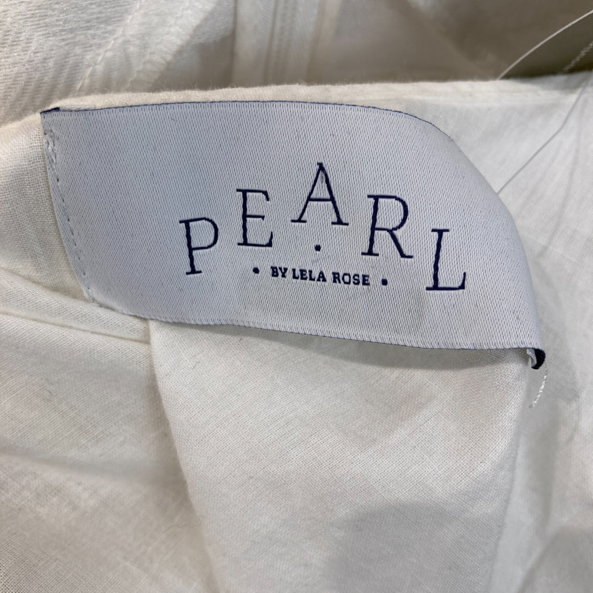 Pearl by Lela Rose White Sheer 3D Medallion Blouse Top - Size 6 - 0608BM