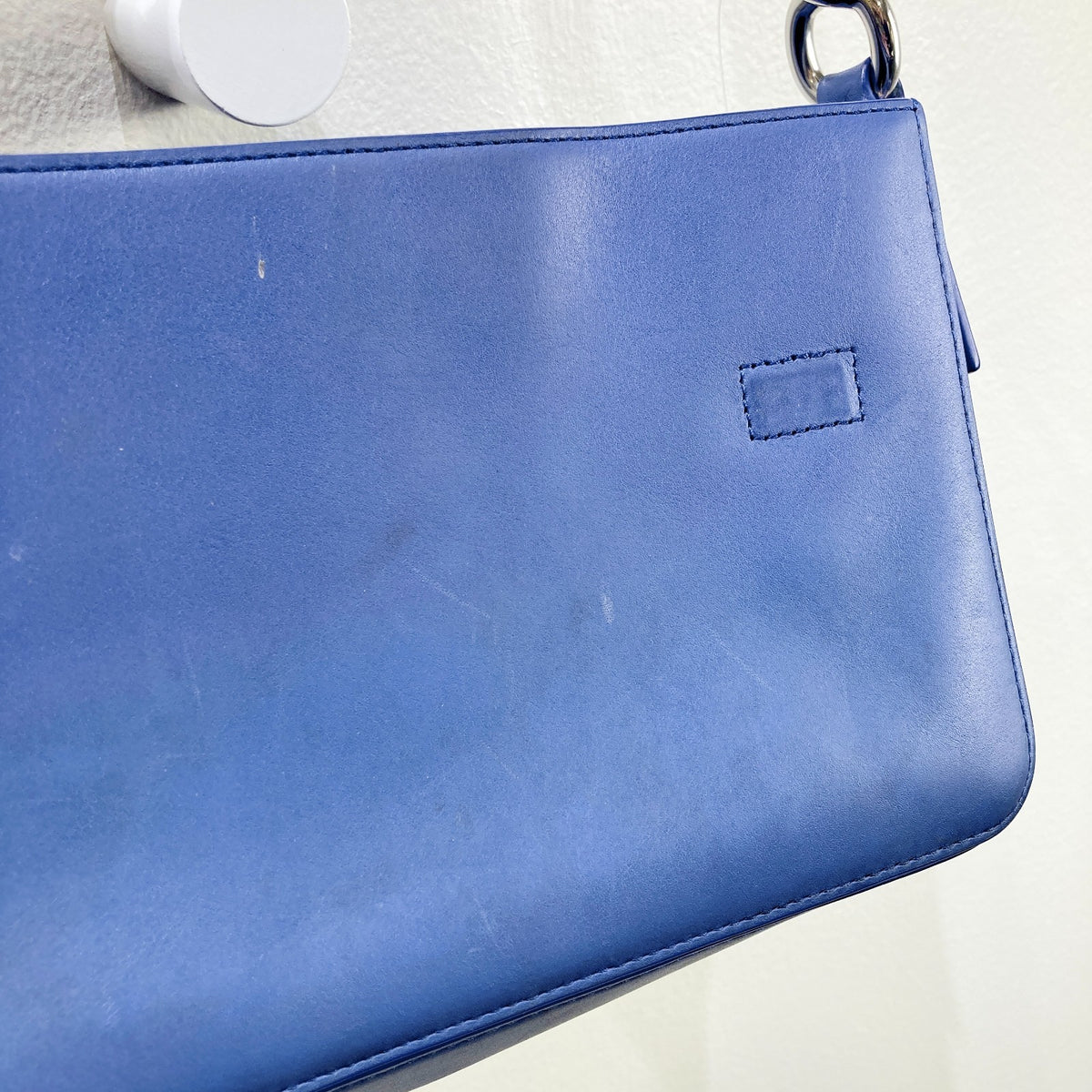 Allsaints Cornflower Blue Leather Captain Flap Crossbody Purse Bag - 0102ST