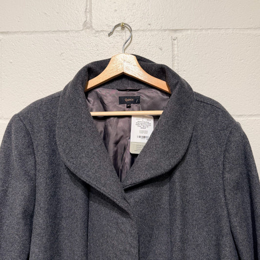 Quince Heather Charcoal Gray $328 Italian Wool Cocoon Coat - Size 2X - 0530JF