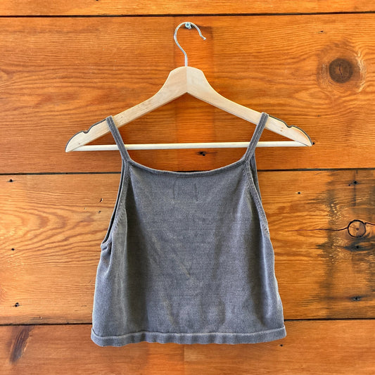 S - Rudy Jude Gray Button Front Adult Womens Tank Top 0312IG