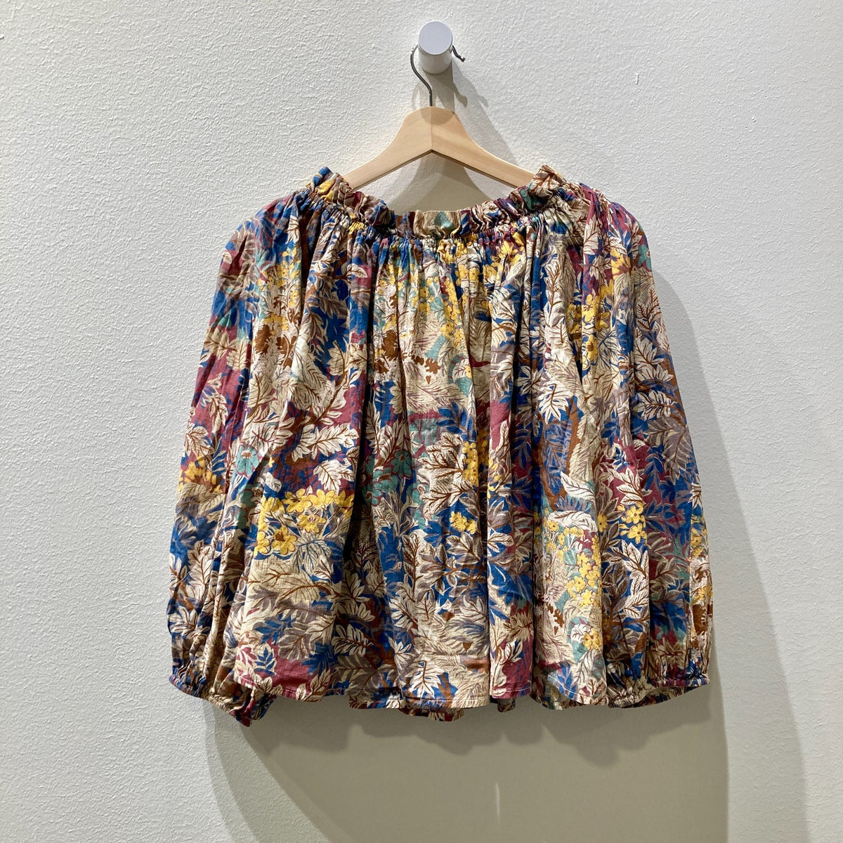 The Great Leaf Print Off-The-Shoulder Prim Top - Size 1 / S - 0715ES