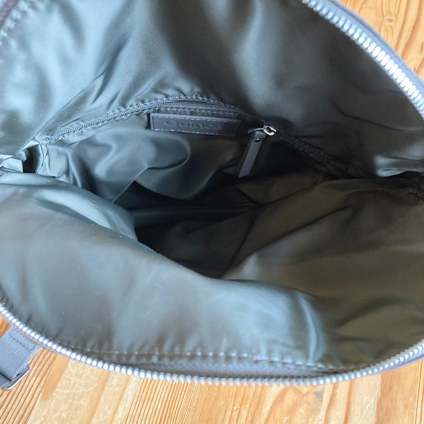 Quince Olive Green Revive Nylon Foldover Crossbody Bag Purse 0410MK