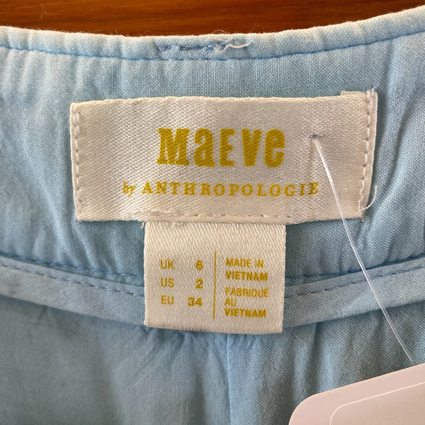 Maeve Anthropologie Blue Sequin Wide Leg Avery Pants - Size 2 - 0520KP