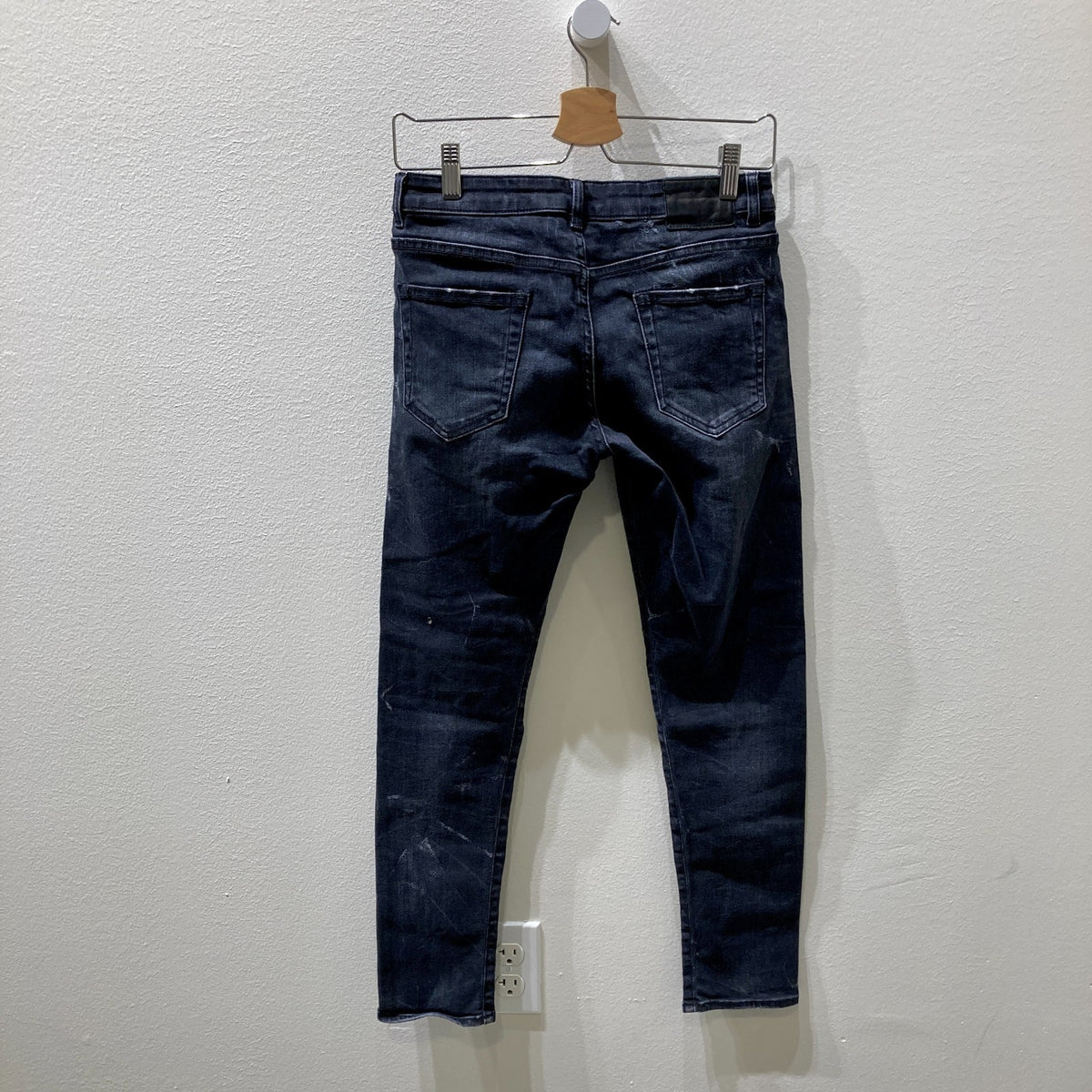 R13 Dirty Black Marble Boy Skinny Jeans - Size 24 - 0907FL