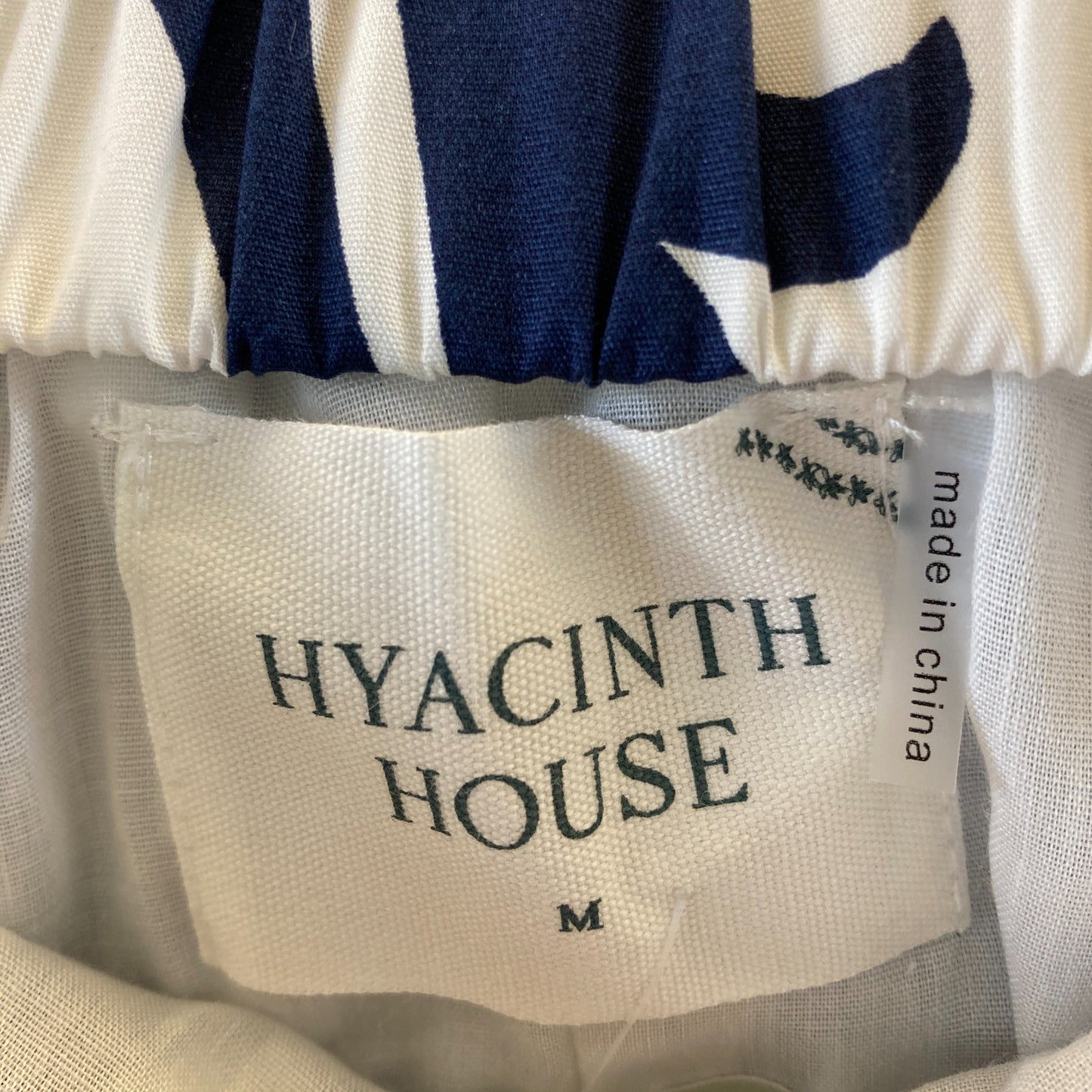 Hyacinth House Navy & White Patterned Maxi Skirt - Size M - NEW - 0617LH