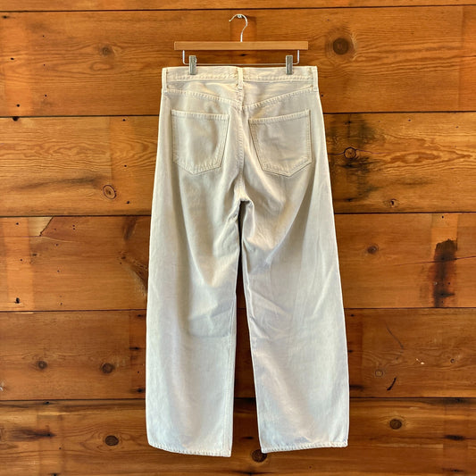 AGOLDE $370 Tan Denim Mid Rise Low Curve Barrel Leg Jeans - Size 28 - 0515JS