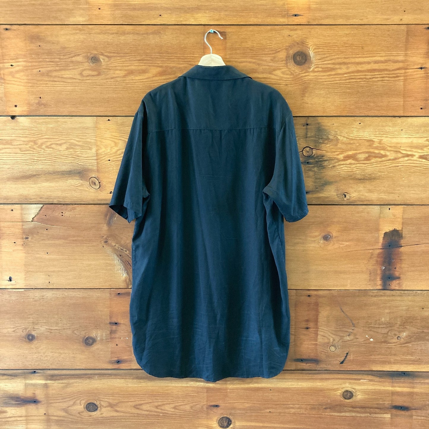Emerson Fry Black Short Sleeve Button Up Shirt Dress - Size XL - 0715NS