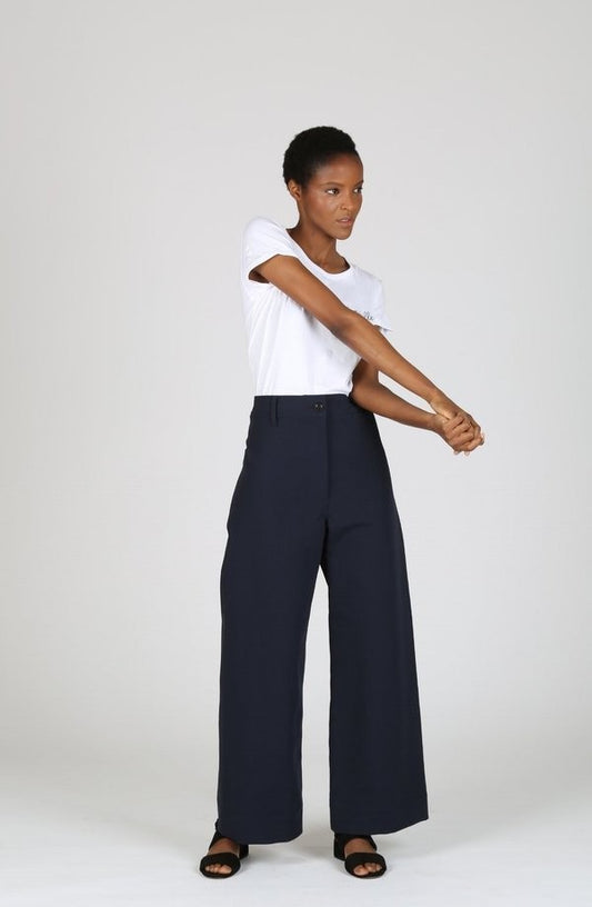 Creatures Of Comfort Black High Rise Mason Wide Leg Pants - Size 6 - 0129LH